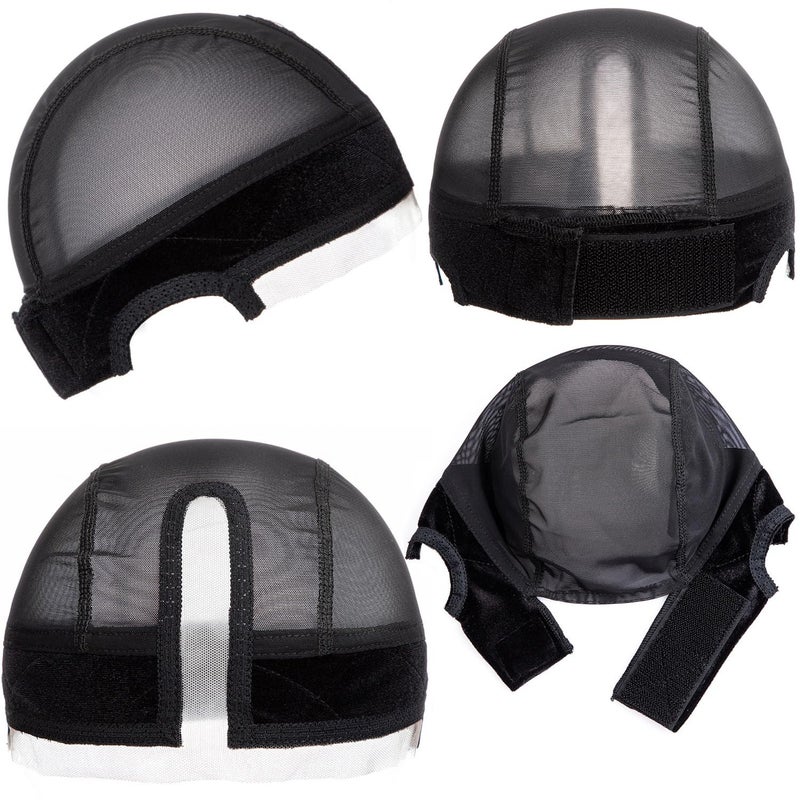 koskusder Wig Caps with Grip Band for Keeping Wigs in Place T-shape Wig Caps for Women Adjustable Wig Grip Cap Band Black Stocking Wig Caps Wide HD Transparent Lace for Front Wig Cap for Wig Making - Image 5